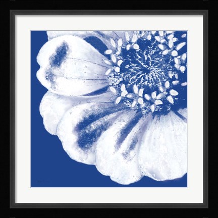 Framed Flower Pop blue II Print