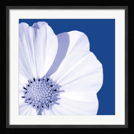 Framed Flower Pop blue III Print