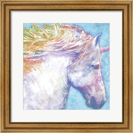 Framed Colorful Unicorn Print