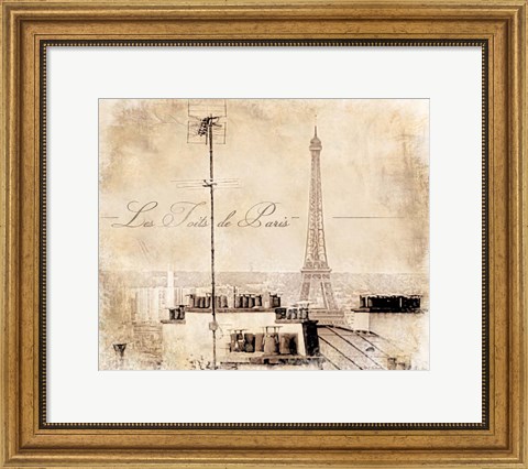 Framed Les Toits De Paris Print