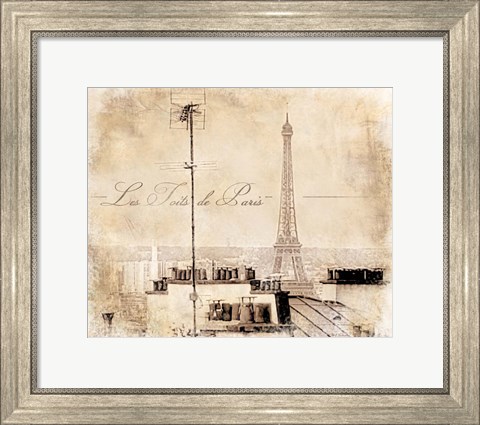 Framed Les Toits De Paris Print