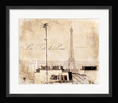 Framed Les Toits De Paris Print