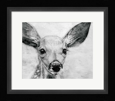 Framed Portrait of a Fawn Print