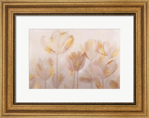 Framed Contemporary Poppies Neutral Print