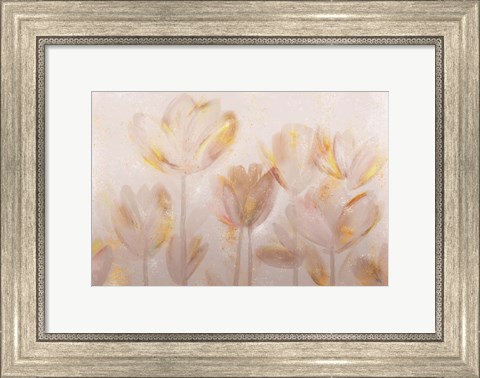 Framed Contemporary Poppies Neutral Print