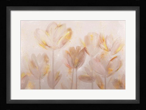 Framed Contemporary Poppies Neutral Print