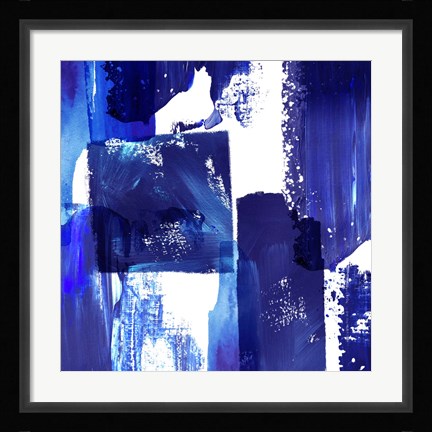 Framed Indigo Abstract II Print