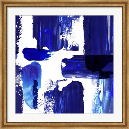 Framed Indigo Abstract III Print