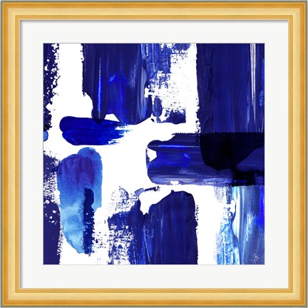 Framed Indigo Abstract III Print