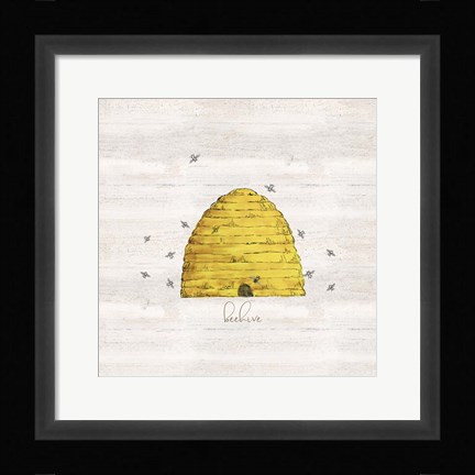 Framed Bee's Life V-Beehive Print