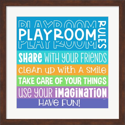 Framed Playroom Rules I Print