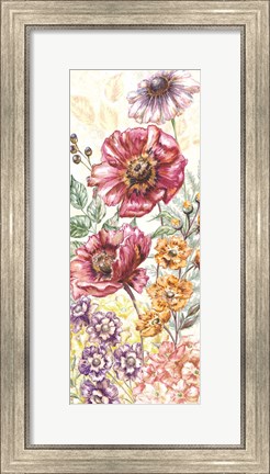 Framed Wildflower Medley Panel Cream II Print