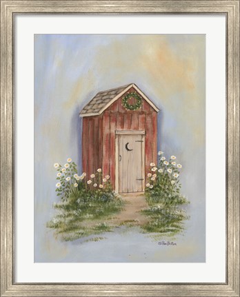 Framed Country Outhouse II Print