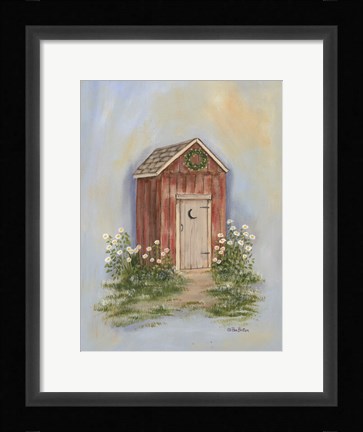 Framed Country Outhouse II Print