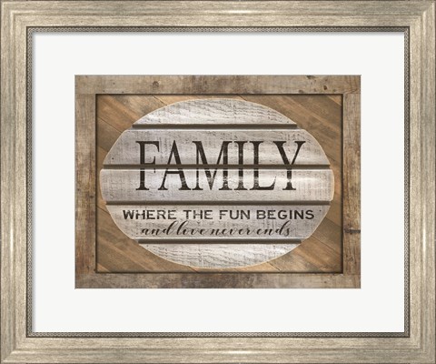 Framed Family - Where the Fun Begins Print