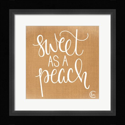 Framed Sweet as a Peach Print