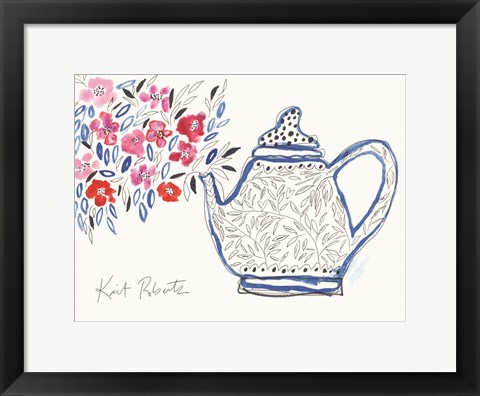 Framed Granny&#39;s Tea Pot Print
