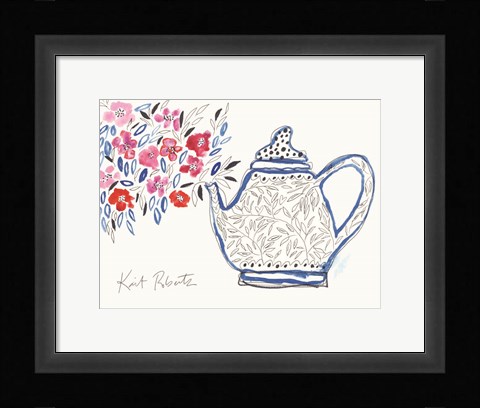 Framed Granny's Tea Pot Print