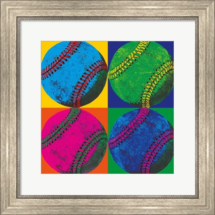 Framed Ball Four - Baseball Print