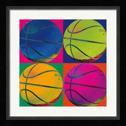 Framed Ball Four - Basketball Print