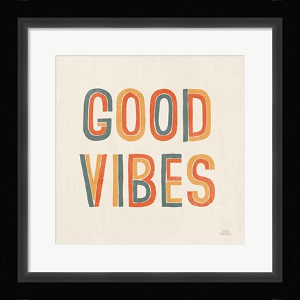 Framed Retro Words I Print