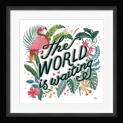 Framed Jungle Love VIII White Print