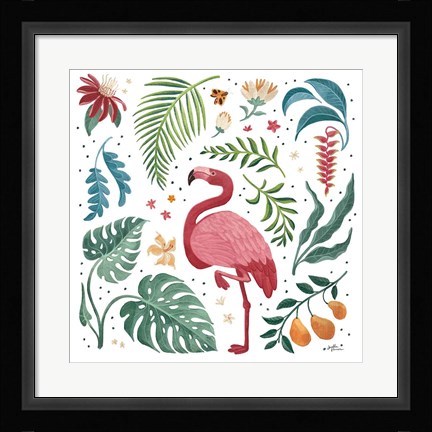 Framed Jungle Love VI White Print