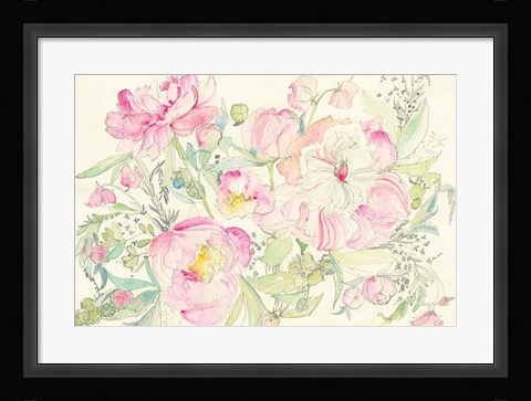 Framed Peony Garden Print