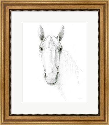 Framed Horse Sketch Print