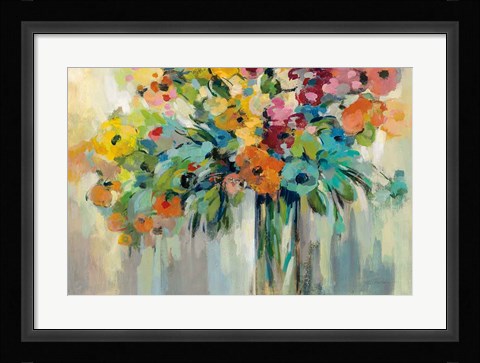Framed Cloud of Flowers Print