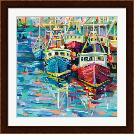 Framed Stonington Docks Print