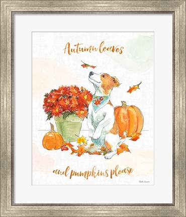 Framed Harvest Dogs III Print