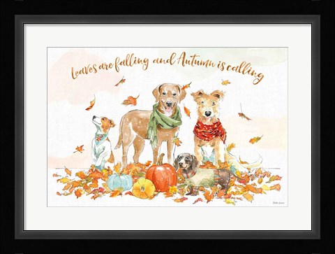 Framed Harvest Dogs I Print