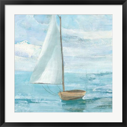 Framed Silver Sail Bright Print