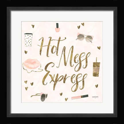 Framed Boss Ladies VII Pink Hot Mess Print