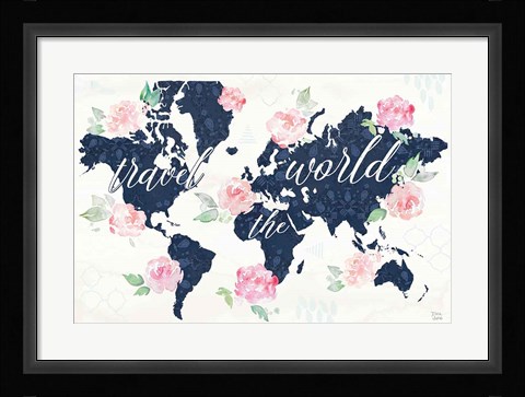 Framed Moroccan Bouquet I Print