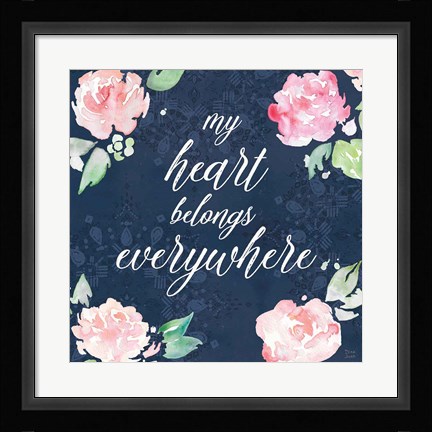 Framed Moroccan Bouquet V Print