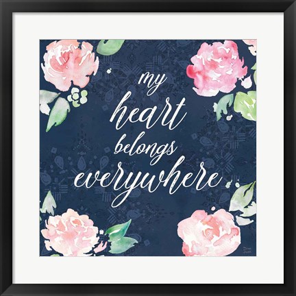 Framed Moroccan Bouquet V Print