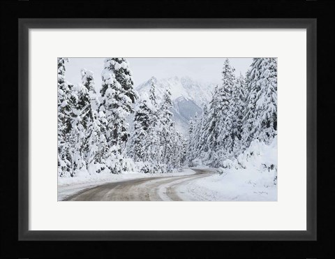 Framed Mount Baker Highway I Print