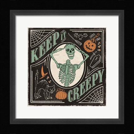 Framed Scaredy Cats V Print