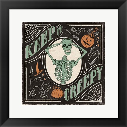 Framed Scaredy Cats V Print