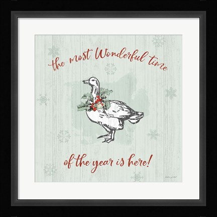 Framed Farmhouse Christmas V Print
