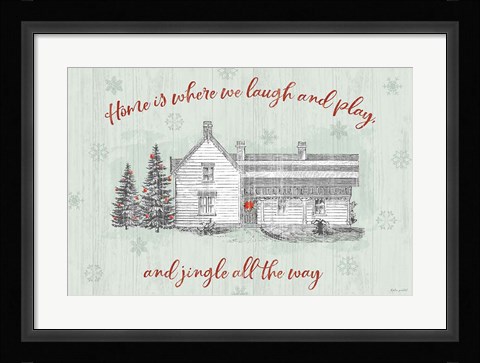 Framed Farmhouse Christmas I Print