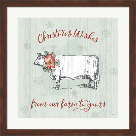Framed Farmhouse Christmas III Print