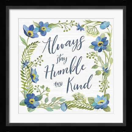 Framed Botanical Blue IV Print