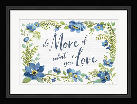 Framed Botanical Blue III Print