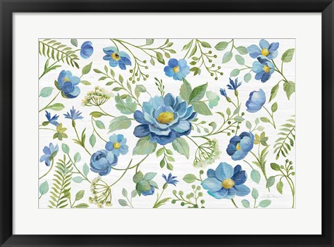 Framed Botanical Blue I Print