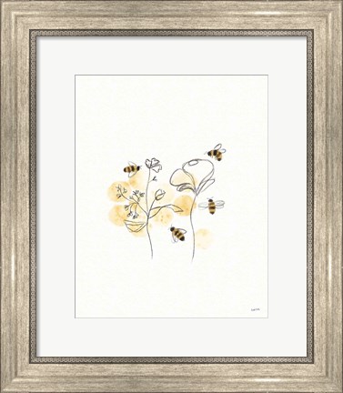 Framed Bees and Botanicals III Print