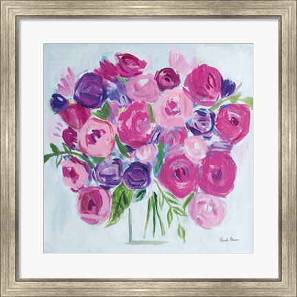 Framed Roses are Pink Print