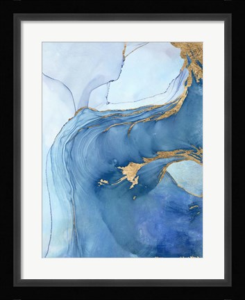 Framed Sea Whirl I Print